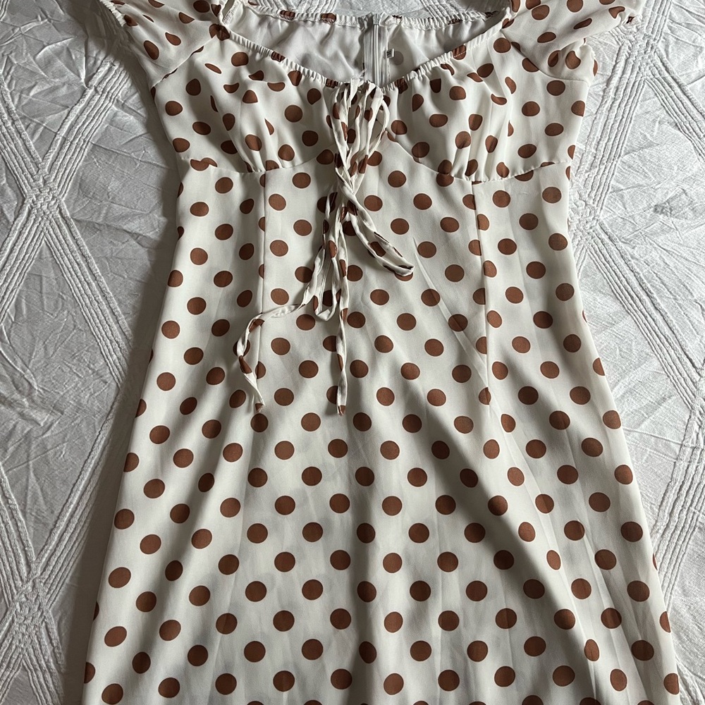 Polka Dot Dress with Tie Front